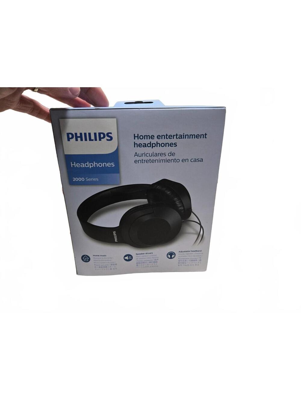 Philips Over the Ear Wired Stereo Headphones TAH2005 Black 2000 Series NIB NWT